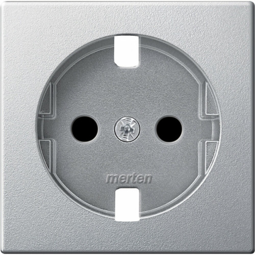 Merten SM Плата центральная для механизма розетки SCHUKO Алюминий | MTN2331-0460 | Schneider Electric