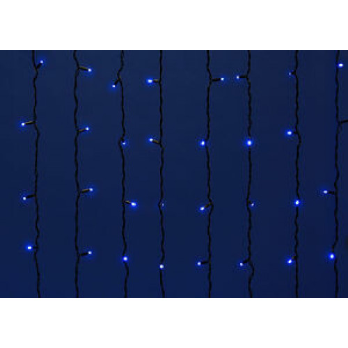 Занавес светодиодный с эффектом мерцания, ULD-C2030-240/TBK BLUE IP67 3х2м соед. 240 диодов. синий свет. шнур черный | UL-00003936 | Uniel