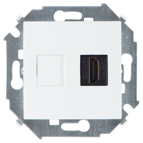 Розетка HDMI тип А, проходная, серия Simon 15 | 1591407-030 | Simon