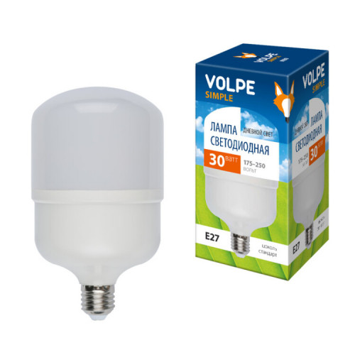Лампа светодиодная LED-M80-30W/DW/E27/FR/S LED. мат. 6500К Серия Simple | UL-00002942 | Volpe