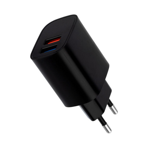Сетевое зарядное устройство 2 x USB, 5V, 2.4 A, черное | 16-0283 | Rexant
