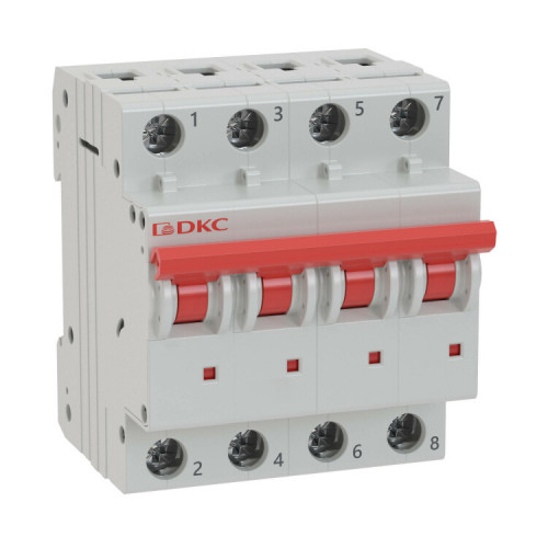 Выключатель автоматический четырехполюсной YON MD63-4C8-10 10kA | MD63-4C8-10 | DKC