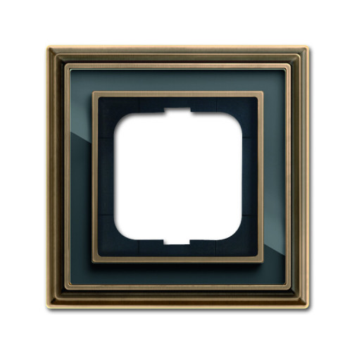Рамка 1-постовая, серия Династия, Латунь античная, черное стекло | 1754-0-4585 | 2CKA001754A4585 | ABB