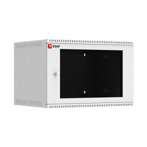 Шкаф телекоммуникационный настенный 6U (600х450) дверь стекло, Astra A серия EKF Basic | ITB6G450 | EKF