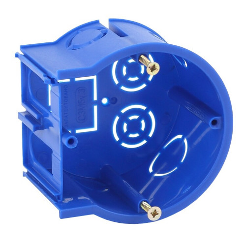 Коробка установочная концевой UniPost 68х45мм для твердых стен синий IP30 UP-68-45-E | Б0039061 | ЭРА