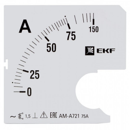 Шкала сменная для A721 75/5А-1,5 EKF PROxima | s-a721-75 | EKF