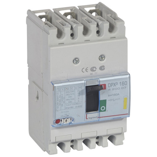 Автоматический выключатель DPX3 160 - термомагнитный расцепитель - 16 кА - 400 В~ - 3П - 160 А | 420007 | Legrand
