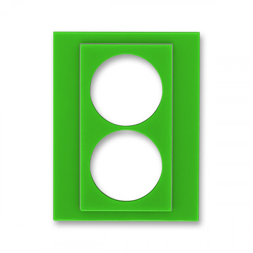 ABB Levit Зелёный / дымчатый чёрный Сменная панель на розетку с з/к двойную Зелёный | ND5513H-A2223 67 | 2CHH132223A8067 | ABB
