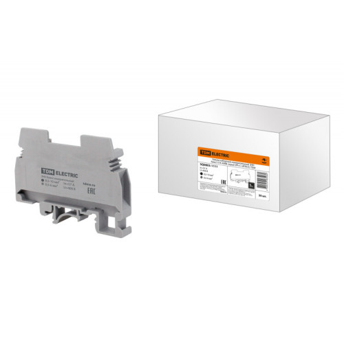 Зажим наборный измерительный ЗНН 6мм2 57А 400В серый (Ph-C URTK/S) | SQ0803-1111 | TDM