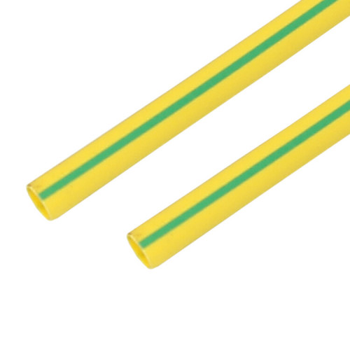Термоусадочная трубка 50,0/25,0 мм, желто-зеленая, упаковка 10 шт. по 1 м | 25-0007 | REXANT