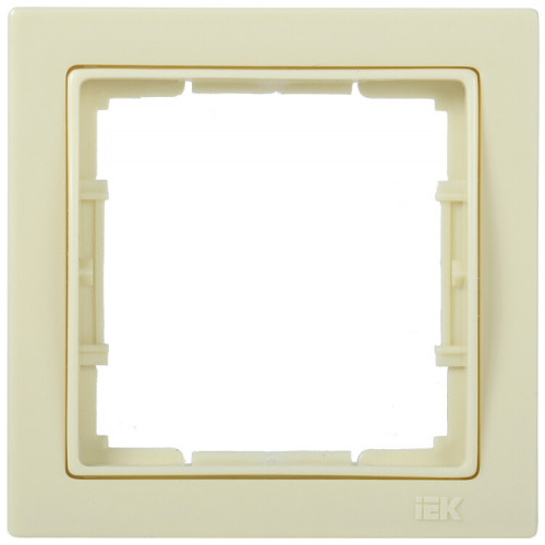 BOLERO Q1 кремовый Рамка 1-местная квадратная РУ-1-БК| EMB12-K33-Q1 | IEK