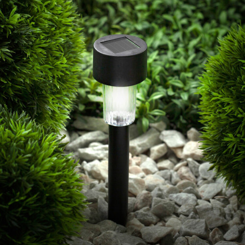 Cветильник садовый декоративный SL-PL30 на солнечной батарее, пластик, черный, 30 см | Б0018974 | ЭРА