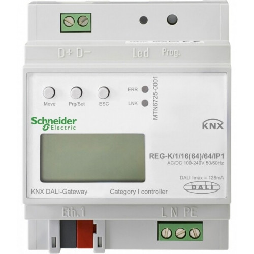ШЛЮЗ KNX DALI REG-K/1/16(64)/64/IP1 | MTN6725-0001 | Schneider Electric