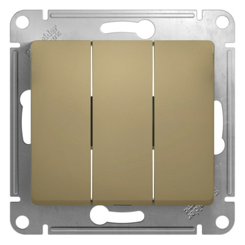Glossa Титан Выключатель 3-клавишный, сх.3, 10АХ | GSL000431 | Schneider Electric