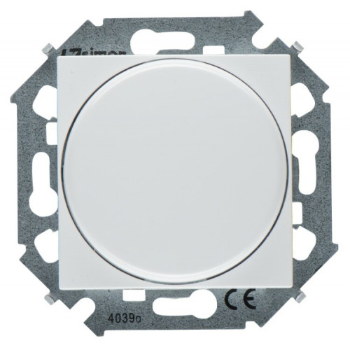 Simon 15 Белый Светорегулятор поворотно-нажимной электронный, переключатель, 500Вт 230В, винт. Зажим | 1591790-030 | Simon