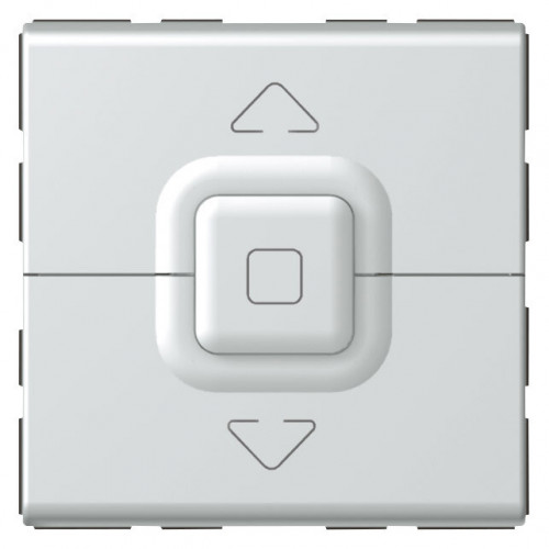 Кнопочный выключатель для управления приводами - Программа Mosaic - 2 модуля - алюминий | 079225 | Legrand