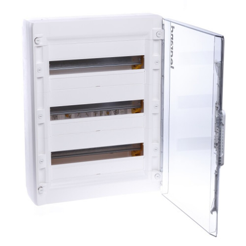 Распределительный щиток XL3 125 - с прозрачной дверью - 3 ряда - 54 модуля - 600х450х128 мм | 401658 | Legrand
