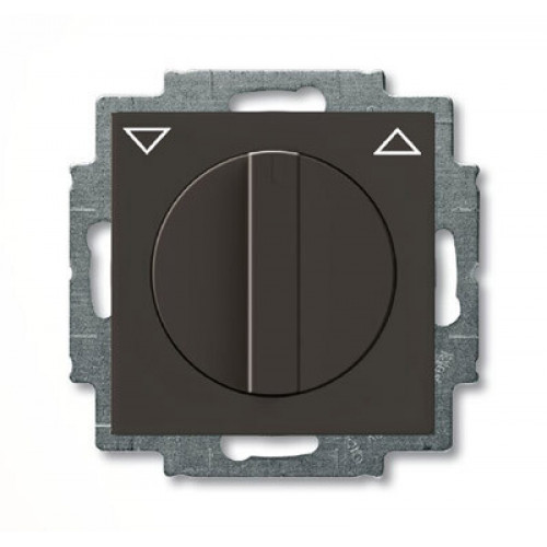 ABB Basic 55 Шато (чёрный) Выключатель жалюзийный поворотный без фиксации | 1101-0-0929 | 2CKA001101A0929 | ABB