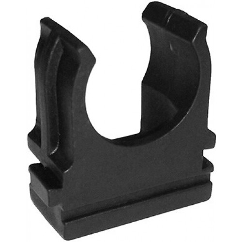 Крепёж-клипса для труб Полистирол черная д20 (50шт/4200шт уп/транс) | PR08.3400 | Э-Пласт