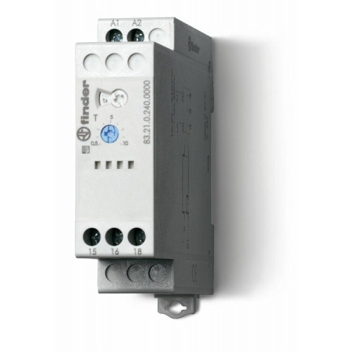 Модульный таймер 1-функциональный (DI); питание 24…240В АС/DC; 1CO 16A; ширина 22.5мм; регулировка времени 0.05с…10дней; степень защиты IP20