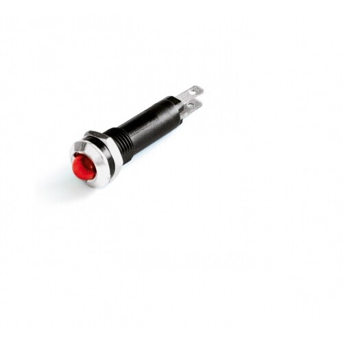 Мини индикатор, штекерное подкл., уст.размер 8/10, круг., внеш.рассеив., крас., 28В, | AV1F01CR28 | DKC