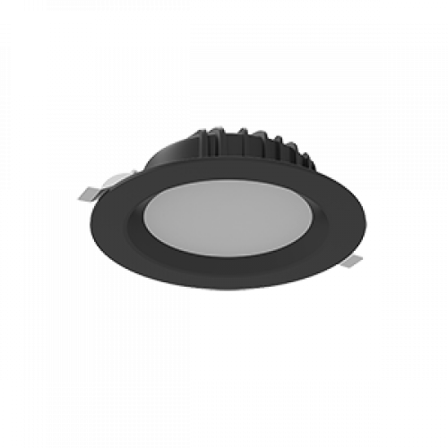 Cветильник светодиодный Downlight круглый встраиваемый 190*70 мм 16W 4000K IP54 RAL9005 черный муар | V1-R0-T0083-10000-4401640 | VARTON