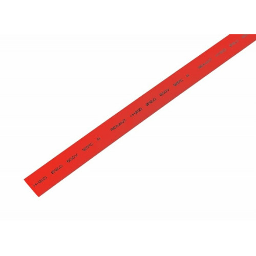 Термоусадочная трубка 12,0/6,0 мм, красная, упаковка 50 шт. по 1 м | 21-2004 | REXANT