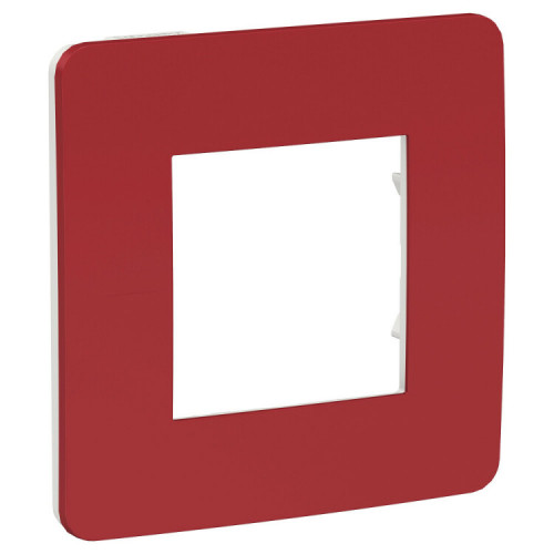 Unica Studio Color Красный/Белый Рамка 1-ая | NU280213 | Schneider Electric