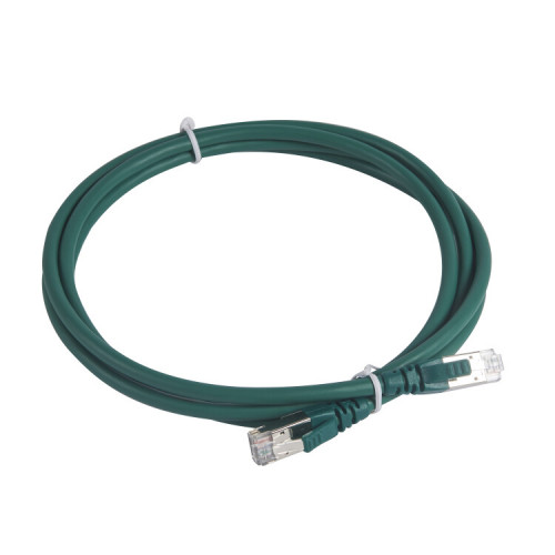 Коммутационный шнур RJ 45 - категория 6а - S/FTP - LSZH - экранированный - 2 м - зеленый | 051867 | Legrand