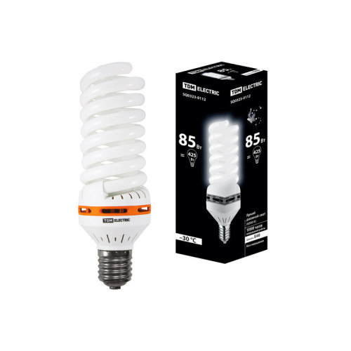 Лампа энергосберегающая КЛЛ-FS-85 Вт-6500 К–Е40 (85х265 мм) | SQ0323-0112 | TDM