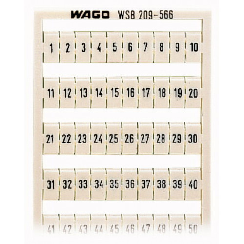 Карта маркеров WSB 100марк/карта (уп/5шт) | 209-566 | WAGO