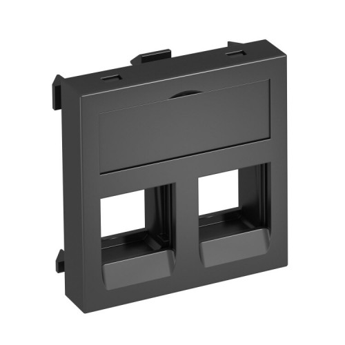 Корпус компьютерной розетки Modul45 тип С (прямой) 45x45 мм (черный) (DTG-02C SWGR1) | 6119282 | OBO Bettermann