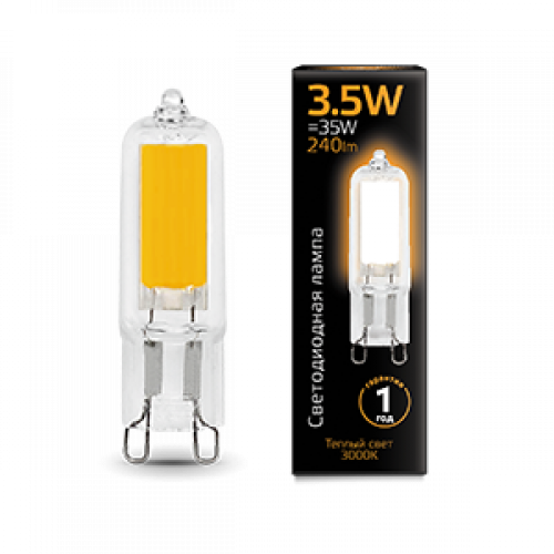 Лампа светодиодная LED 3,5Вт G9 AC220-240В 3000К Glass | 107809103 | Gauss
