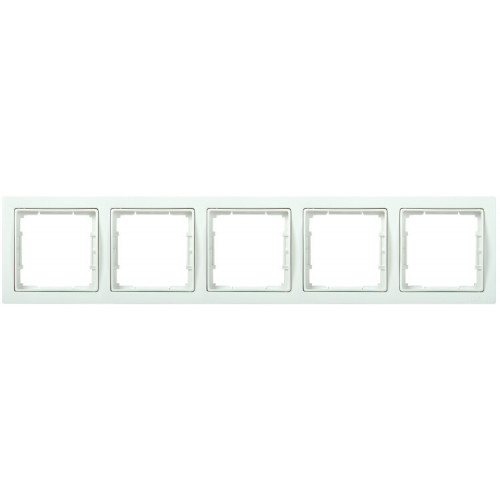BOLERO Q1 белый Рамка 5-местная квадратная РУ-5-ББ | EMB52-K01-Q1 | IEK