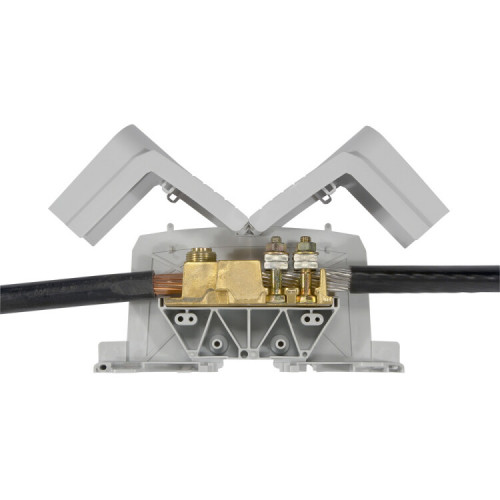 Силовая клемма Viking 3 - два вывода под кабель - шаг 55 мм | 039011 | Legrand
