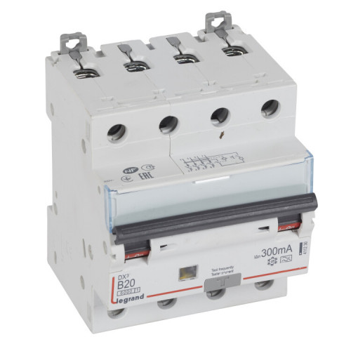 Выключатель автоматический дифференциального тока DX3 6000 4п 20А B 300мА тип A | 411230 | Legrand