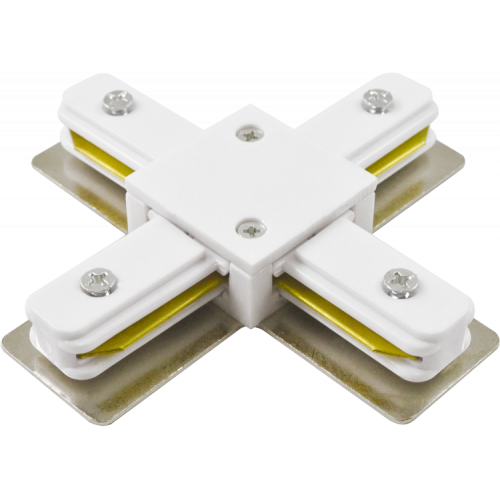 Коннектор для накладного шинопровода PTR CX-WH белый X -образный | 5010888 | Jazzway