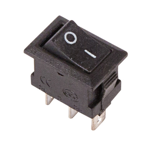 Выключатель клавишный 250V 3А (3с) ON-ON черный Micro | 36-2030 | REXANT