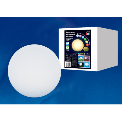 Декоративный аккумуляторный светильник ULG-R001 020/RGB IP65 BALL | UL-00003301 | Uniel