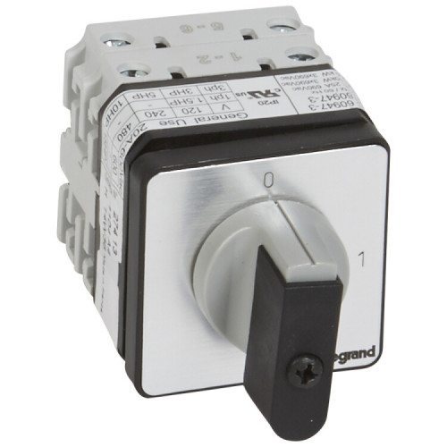 Выключатель - положение вкл/откл - PR 21 - 4П - 4 контакта - крепление на дверце | 027413 | Legrand