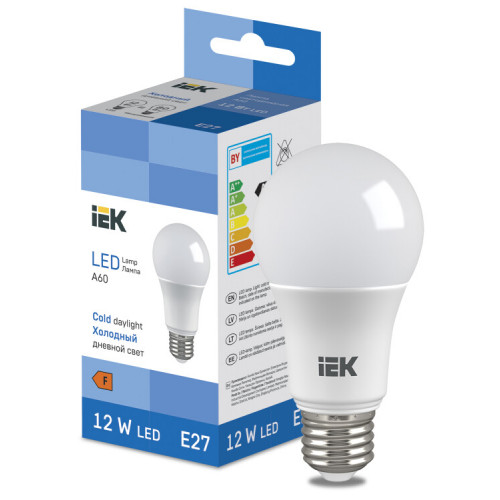 Лампа светодиодная Bulb A60 1140lm 6500K E27 | LL-I-A60-12-230-65-E27 | IEK