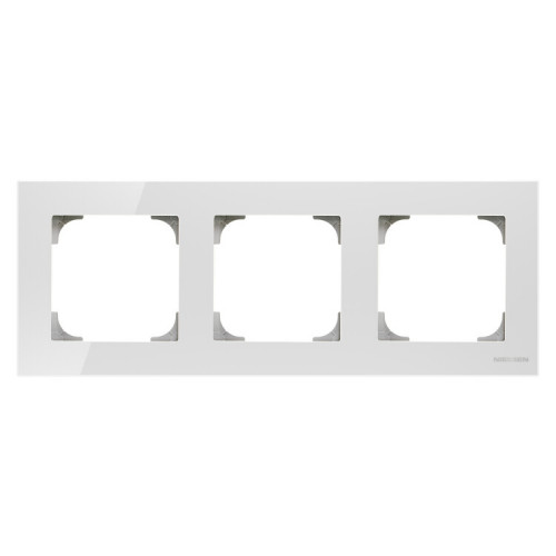 Рамка 3-постовая, серия SKY, цвет стекло белое|2CLA857300A3001| ABB