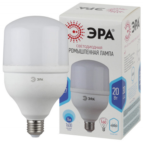 Лампа светодиодная промышленная LED POWER T80-20W-6500-E27 (диод, колок, 20Вт, хол, E27) (40/800) (40/1280) | Б0049588 | ЭРА