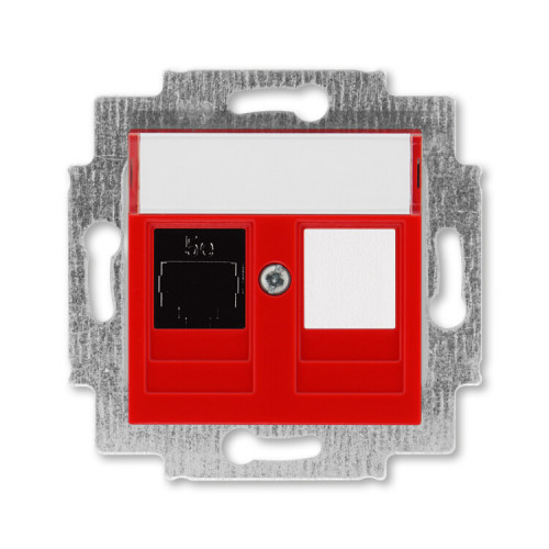 ABB Levit Красный Розетка комп. RJ45 категория 5e и заглушка | 5014H-A51017 65W | 2CHH295117A6065 | ABB