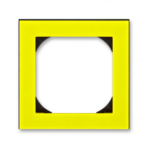 ABB Levit Жёлтый / дымчатый чёрный Рамка одинарная 55х55 для механизмов BJE | 3901H-A05510 64 | 2CHH015510A4064 | ABB