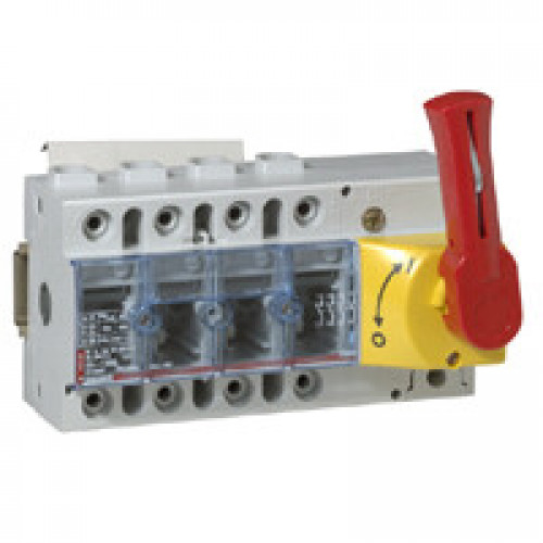 Выключатель-разъединитель Vistop - 100 A - 4П - рукоятка спереди - красная рукоятка / желтая панель | 022322 | Legrand