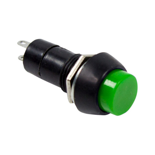 Выключатель-кнопка 250V 1А (2с) (ON)-OFF Б/Фикс зеленая | 36-3042 | REXANT