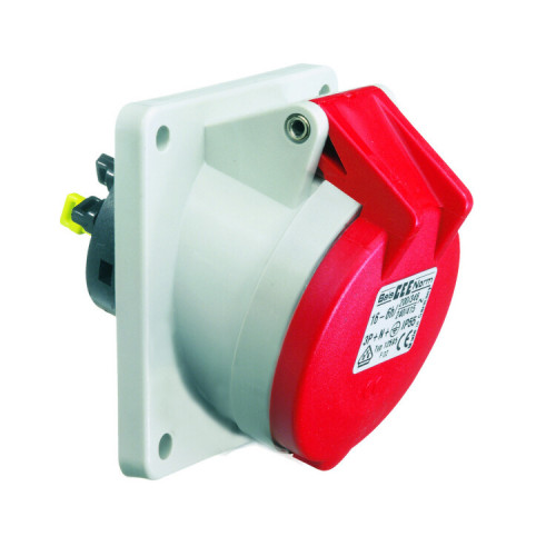 Розетка наклонная 16A 5р(3P+N+PE) 6h 400V IP44 фланец 85х85 12757 I 12757-Bals I Bals