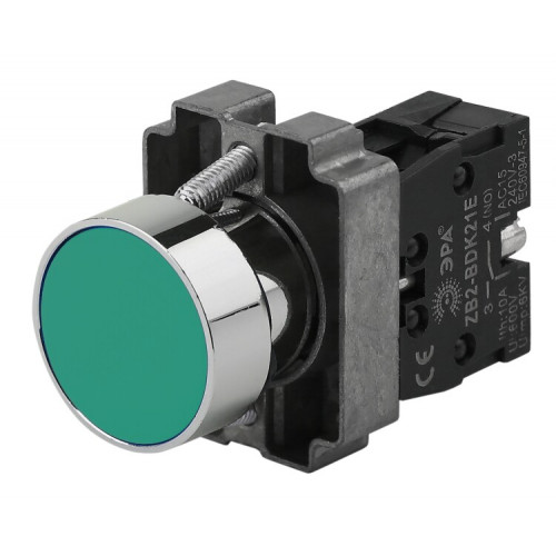 Кнопка управления LAY5-BA31 без подсветки зеленая 1з (20/200/8000) | Б0045665 | ЭРА