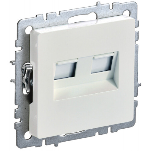 BRITE Розетка комп. 2-ая RJ45 кат.5E РК10-2-БрЖ жемчужный | BR-K20-1-K36 | IEK